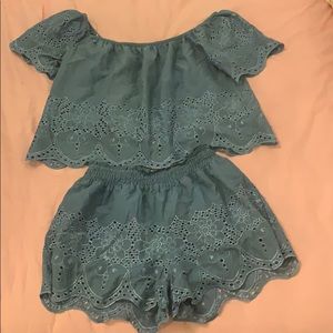 2 piece - short and shirt set .
